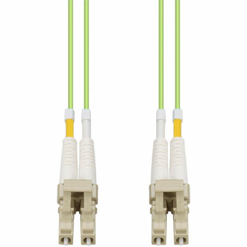 AddOn 30m LC to LC Lime Green OM5 Duplex OFNR (Riser-Rated) Fiber Patch Cable - 98.4 ft (30 m) Fiber Optic Network Cable for Network - (Fleet Network)