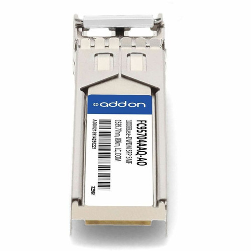 AddOn FC95704AAQ-AO Compatible TAA 1000Base-DWDM SFP Transceiver - 1Gbps - 80km - LC - Single-Mode - 1539. 77nm - DOM