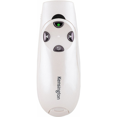 Kensington Presenter Expert Wireless with Green Laser - Pearl White - Wireless - Radio Frequency - 2.40 GHz - Pearl White - USB - 4 - (Fleet Network)