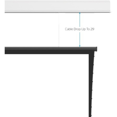 Da-Lite Wireline Advantage 133" (3378.20 mm) Projection Screen - 16:9 - Parallax Stratos 1.0, Dual Vision - 65" (1650 mm) Height x mm) (29459G)