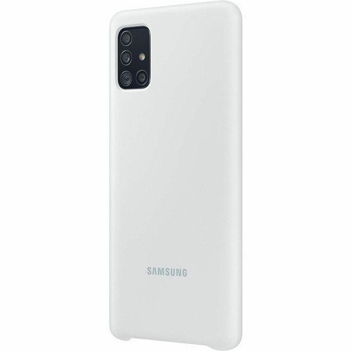 Samsung Silicone Cover (Galaxy A51) - For Samsung Galaxy A51 Smartphone - White - Silky - Shock Resistant, Bump Resistant - Silicone (EF-PA515TWEGCA)