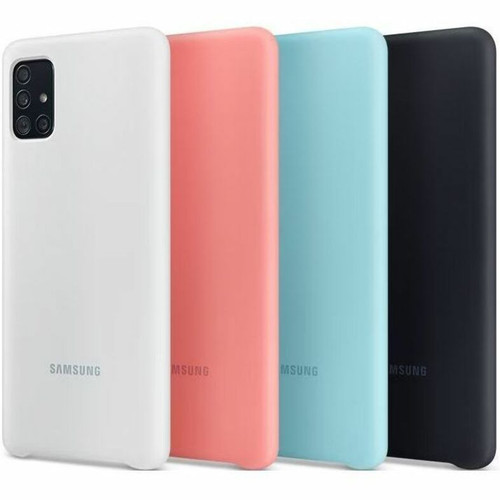 Samsung Silicone Cover (Galaxy A51) - For Samsung Galaxy A51 Smartphone - White - Silky - Shock Resistant, Bump Resistant - Silicone (EF-PA515TWEGCA)
