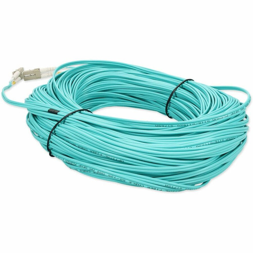 AddOn 73m LC to LC Aqua OM4 Duplex OFNP (Plenum-Rated) Fiber Patch Cable - 239.5 ft (73 m) Fiber Optic Network Cable for Network - 2 x (ADD-LC-LC-73M5OM4P)