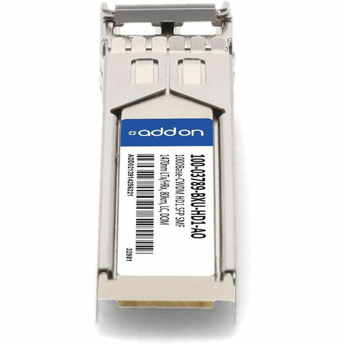 AddOn 100-03789-BXU-HD1-AO Compatible TAA 1000Base-CWDM SFP Transceiver - Singlemode - 1470nm LTx/HRx - 80km - LC - DOM