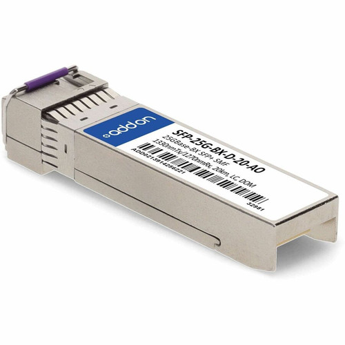 AddOn SFP-25G-BX-D-20-AO Compatible TAA SFP28 Transceiver - 25GBase-BX - Single-mode - 20km - LC - DOM