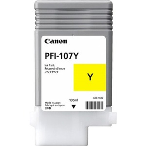 Canon PFI-107Y Ink Cartridge - Yellow - Inkjet (Fleet Network)