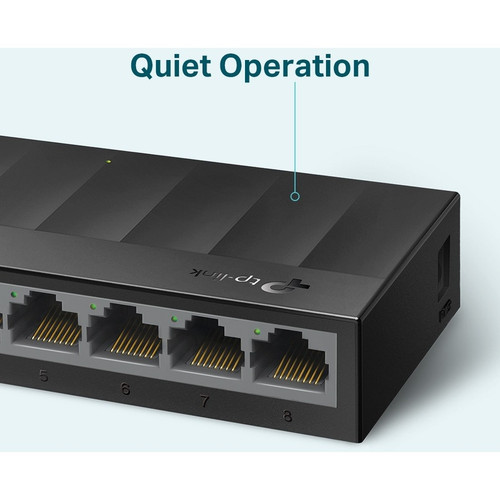 TP-Link 8-Port 10/100/1000Mbps Desktop Switch - 8 Ports - Gigabit Ethernet - 10/100/1000Base-T - 2 Layer Supported - 2.70 W Power - - (LS1008G)