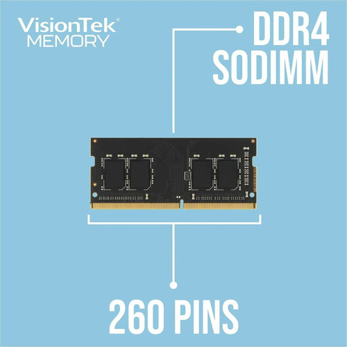 VisionTek 32GB DDR4 SDRAM Memory Module - For Notebook, Mini PC - 32 GB (32GB) - DDR4-2666/PC4-21300 DDR4 SDRAM - 2666 MHz - CL19 - V (901266)
