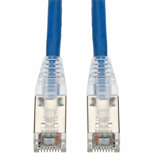 AddOn 1ft Blue CAT 6 Shielded PVC Ethernet Cable Snagless Easy Clear Boot RJ-45 M/M - 1 ft (0.30 m) Category 6 Network Cable for - 1 x (Fleet Network)