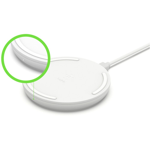 Belkin BoostCharge 10W Wireless Charging Pad + QC 3.0 Wall Charger + Cable - 5 V DC Input - Input connectors: USB (WIA001TTWH)