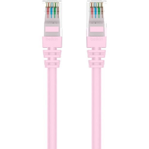 Belkin Cat.6 UTP Patch Network Cable - 2 ft (0.61 m) Category 6 Network Cable for Network Device - First End: 1 x RJ-45 Network - Male (A3L980-02-PNK-S)