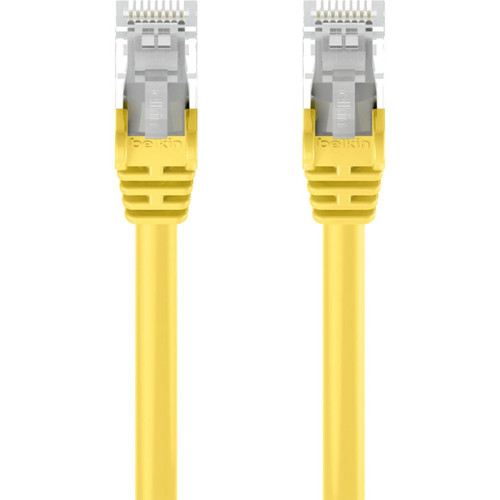 Belkin RJ45 Category 6 Snagless Patch Cable - 12 ft (3.66 m) Category 6 Network Cable for Network Device, Notebook, Desktop Computer, (A3L980-12-YLW-S)