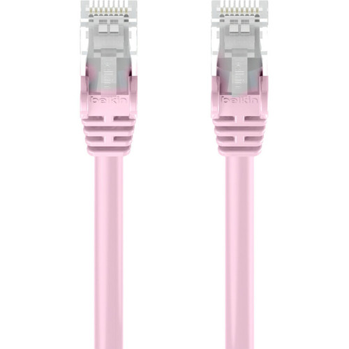Belkin RJ45 Category 6 Snagless Patch Cable - 75 ft (22.86 m) Category 6 Network Cable for Network Device, Notebook, Desktop Computer, (A3L980-75-PNK-S)