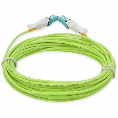 AddOn 7m CS to CS Lime Green OM5 Duplex OFNR (Riser-Rated) Fiber Patch Cable - 23 ft (7 m) Fiber Optic Network Cable for Network - 2 x (ADD-CS-CS-7M5OM5)