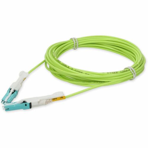 AddOn 8m CS to CS Lime Green OM5 Duplex OFNR (Riser-Rated) Fiber Patch Cable - 26.2 ft (8 m) Fiber Optic Network Cable for Network - 2 (Fleet Network)