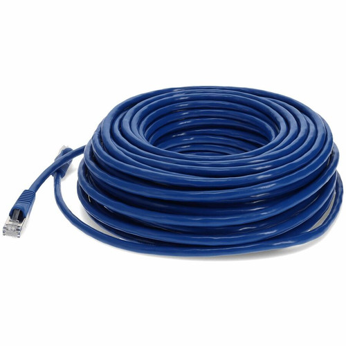 AddOn 100ft Blue CAT 7 Shielded (S/FTP) PVC Ethernet Cable Snagless Bubble Boot RJ-45 M/M - 100 ft (30.48 m) Category 7 Network Cable (ADD-100FCAT7-BE)