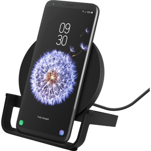 Belkin BoostCharge Wireless Charging Stand 10W - 5 V DC Input - Input connectors: USB (WIB001TTBK)