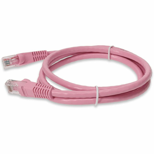 AddOn 4ft Pink CAT 6 PVC Ethernet Cable Snagless Bubble Boot RJ-45 M/M - 4 ft (1.22 m) Category 6 Network Cable for Network Device - 1 (ADD-4FCAT6-PK)