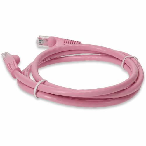 AddOn 4ft Pink CAT 6 PVC Ethernet Cable Snagless Bubble Boot RJ-45 M/M - 4 ft (1.22 m) Category 6 Network Cable for Network Device - 1 (ADD-4FCAT6-PK)