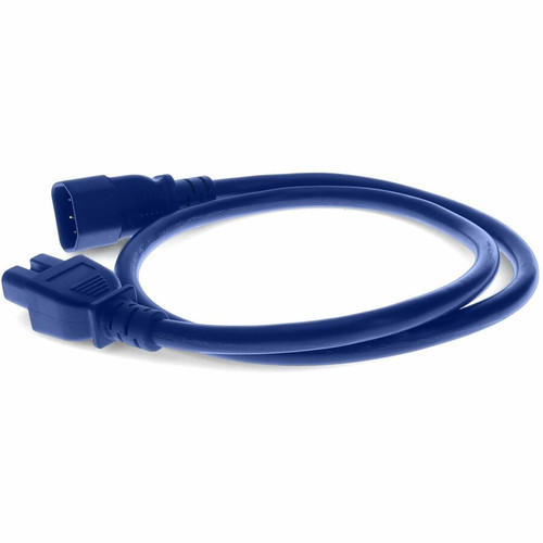 AddOn ADD-C142C1514AWG4FTBE Standard Power Cord - C14 Male to C15 Female 14AWG 4ft Blue - 250V/15A