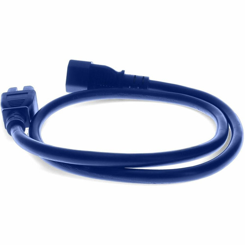 AddOn ADD-C142C1514AWG4FTBE Standard Power Cord - C14 Male to C15 Female 14AWG 4ft Blue - 250V/15A