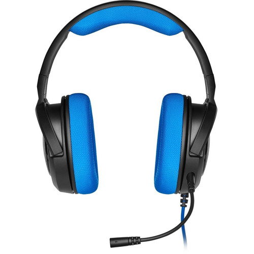 Corsair HS35 Stereo Gaming Headset - Blue - Stereo - Mini-phone (3.5mm) - Wired - 32 Ohm - 20 Hz to 20 kHz - Over-the-head - Binaural (Fleet Network)