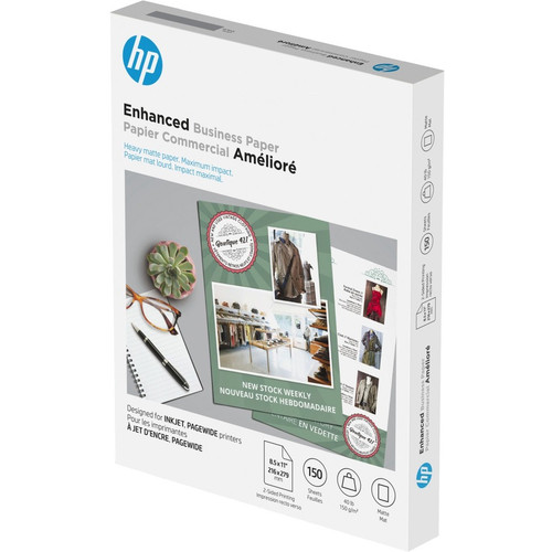 HP Enhanced Multipurpose Paper - Letter - 8 1/2" (215.90 mm) x 11" (279.40 mm) - 40 lb (18143.69 g) Basis Weight - Matte - Recyclable, (Fleet Network)