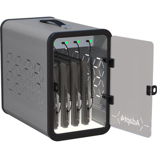 JAR Systems Adapt4 USB-C Charging Station - Up to 14" Screen Support - 13.75" (349.25 mm) Height x 9" (228.60 mm) Width x 15.50" mm) - (ADAPT4-USBC)
