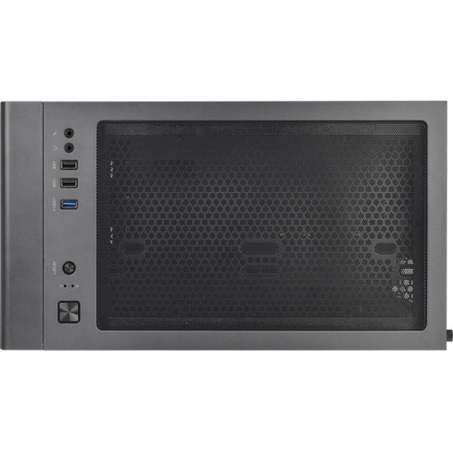 Thermaltake S100 Tempered Glass Micro Chassis - Micro Tower - Black - SPCC, Tempered Glass, Steel, Metal - 4 x Bay - 0 - Micro ATX, - (CA-1Q9-00S1WN-00)