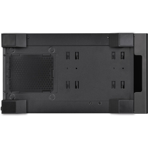 Thermaltake S100 Tempered Glass Micro Chassis - Micro Tower - Black - SPCC, Tempered Glass, Steel, Metal - 4 x Bay - 0 - Micro ATX, - (CA-1Q9-00S1WN-00)