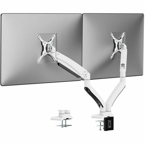 SIIG Height Adjustable Desk Mount For Two Monitors White Supports Up To 35 Inch Supported Display Monitor Support Screen Load Lb G S X CE-MT3211-S1