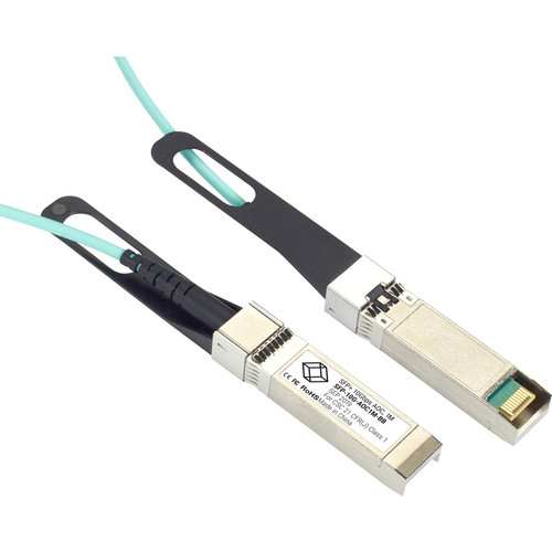Black Box Fiber Optic Network Cable 23 Ft Durable High Bandwidth Link For Switch Router Server Device First SFP-10G-AOC7M-BB
