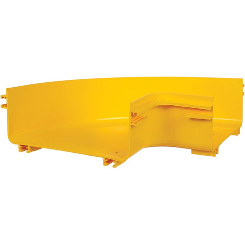 Tripp Lite series Toolless Horizontal 90-Degree Elbow for Fiber Routing System, 240 mm (10 in) - Elbow - Yellow - Polyvinyl Chloride (Fleet Network)