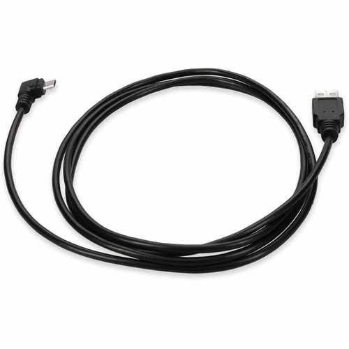 AddOn USB2MICROUSBRT6 6ft USB-A 2. 0 Male to Micro-USB-B 2. 0 Right-Angle Male Black Data Transfer Cable - 6 ft - 1. 83 m for PC - Smartphone - Tablet