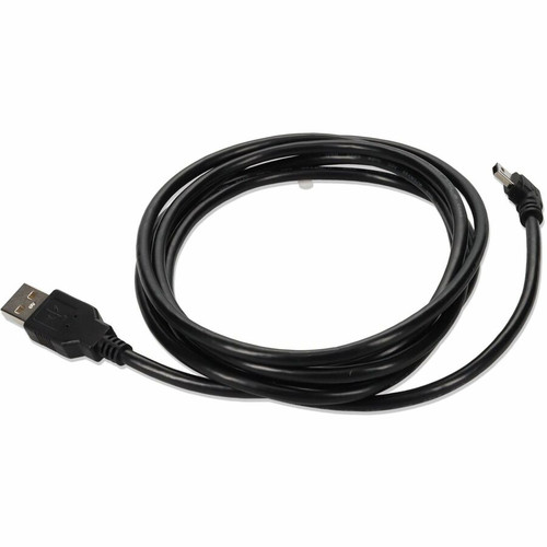 AddOn USBEXTABMNRT6 6ft USB 2. 0 A Male to Mini USB B Right-Angle Male Black Data Transfer Cable