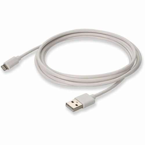 AddOn 2.0m (6.6ft) USB A 2.0 Male to Lightning Male Sync and Charge White Cable - 6.6 ft (2 m) Lightning/USB Data Transfer Cable for - (Fleet Network)