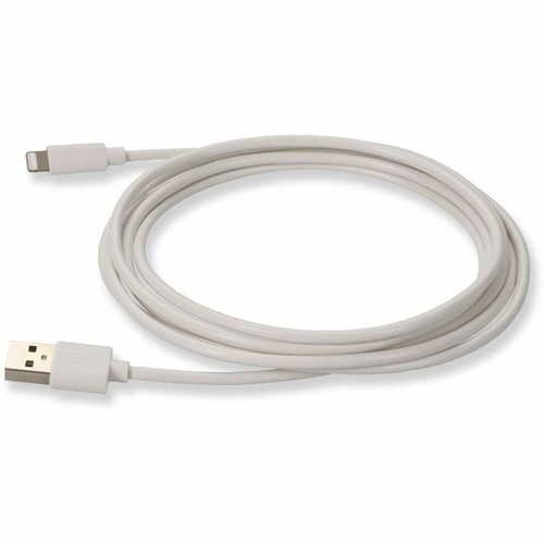 AddOn USB2LGT2MW 6. 6ft (2m) USB 2. 0 A Male to Lightning Male Sync and Charge White Data Transfer Cable
