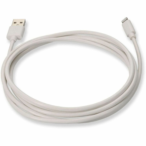 AddOn USB2LGT2MW 6. 6ft (2m) USB 2. 0 A Male to Lightning Male Sync and Charge White Data Transfer Cable