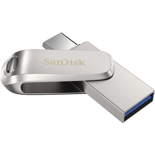 SanDisk Ultra Dual Drive Luxe USB Type-C Flash Drive - 512 GB - USB 3.1 (Gen 1) Type C, USB 3.1 (Gen 1) Type A - 150 MB/s Read Speed - (SDDDC4-512G-G46)