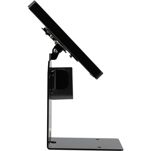 CTA Digital POS Station with Printer Stand, Magnetic Scanner, Card Reader Holder, and Black Universal Security Enclosure - Steel, (Fleet Network)