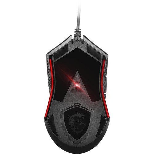 MSI Clutch Wired Optical Gaming Mouse Black USB 2.0 4200 Dpi Scroll Wheel 6 Buttons Medium Hand Palm Size CLUTCH GM08 CLUTCH GM08 CLUTCH GM08