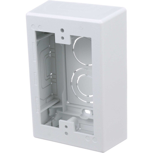 Panduit Surface Raceway Low Voltage Junction Box, White - White - 5" (127 mm) Length - Polyvinyl Chloride (PVC) - 1 Pack (JBX3510WH-A)