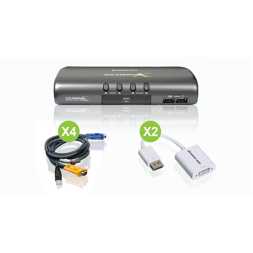 IOGEAR 4-Port VGA and DisplayPort KVMP Kit with Audio (Fleet Network)