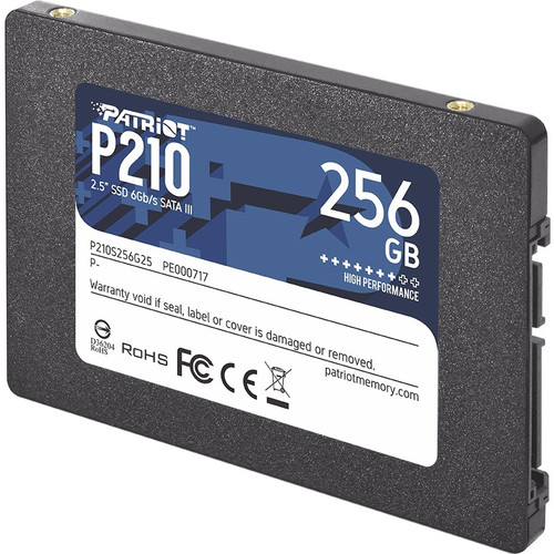 Patriot Memory P210 256 GB Solid State Drive - 2.5" Internal - SATA (SATA/600) - Black - 500 MB/s Maximum Read Transfer Rate - Hot - 3 (Fleet Network)