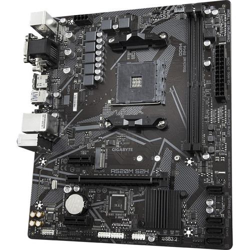 GIGABYTE Ultra Durable A520M S2H Desktop Motherboard - AMD A520 Chipset - Socket AM4 - Micro ATX - 64 GB DDR4 SDRAM Maximum RAM - - 2 (A520M S2H)