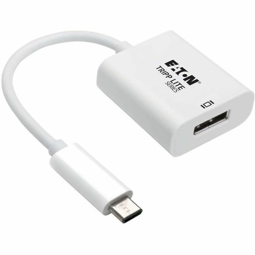 Tripp Lite series U444-06N-DP8W USB-C to DisplayPort Adapter Cable, M/F, White, 6 in. - 1 x Type C USB 3.1 (Gen 1) USB Male - 1 x 1.4 (Fleet Network)