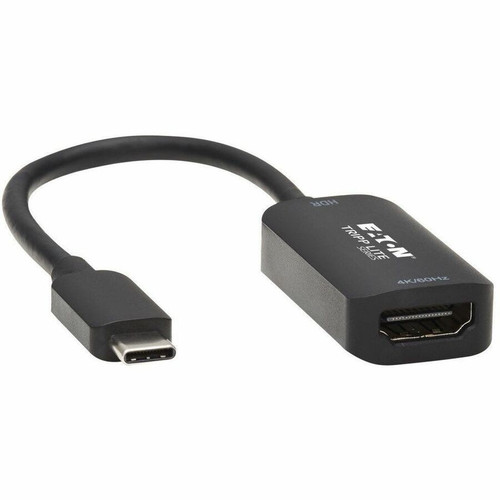 Tripp Lite series U444-06N-HDR-B USB-C to HDMI Adapter Cable, M/F, Black, 6 in. - 1 x Type C USB 3.1 (Gen 1) USB Male - 1 x HDMI HDMI (Fleet Network)