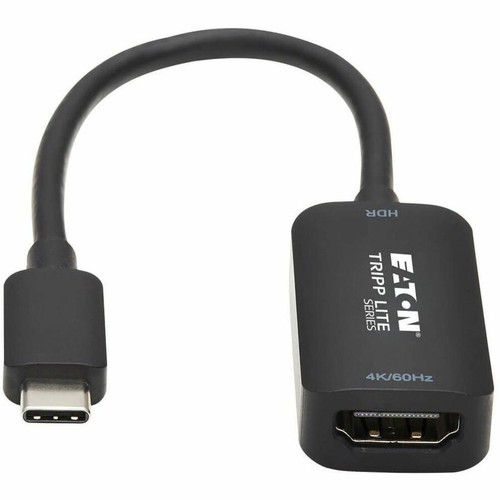 Tripp Lite series U444-06N-HDR-B USB-C to HDMI Adapter Cable, M/F, Black, 6 in. - 1 x Type C USB 3.1 (Gen 1) USB Male - 1 x HDMI HDMI (U444-06N-HDR-B)