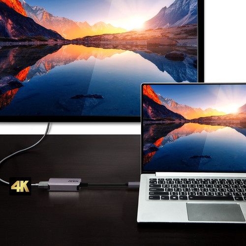 ATEN USB-C To HDMI 4K Adapter Digital Audio Video Female Connector Compact 4096 By 2160 Solution Audio/Video Male Type Gen X UC3008A1