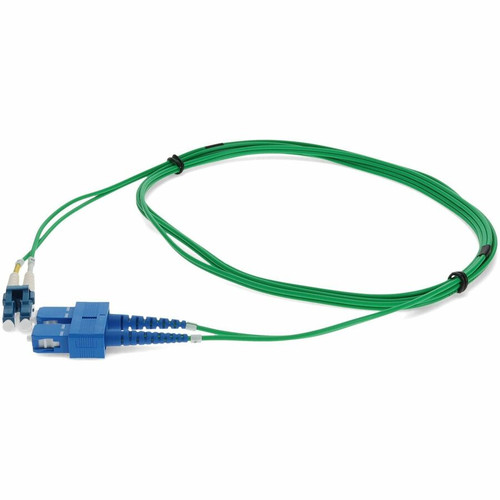 AddOn 7m SC to LC Green OS2 Duplex OFNR (Riser-Rated) SMF Fiber Patch Cable - 23 ft (7 m) Fiber Optic Network Cable for Network Device (Fleet Network)